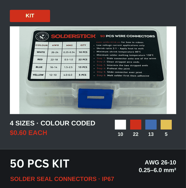 50PCS SOLDERSTICK WIRE CONNECTOR KIT