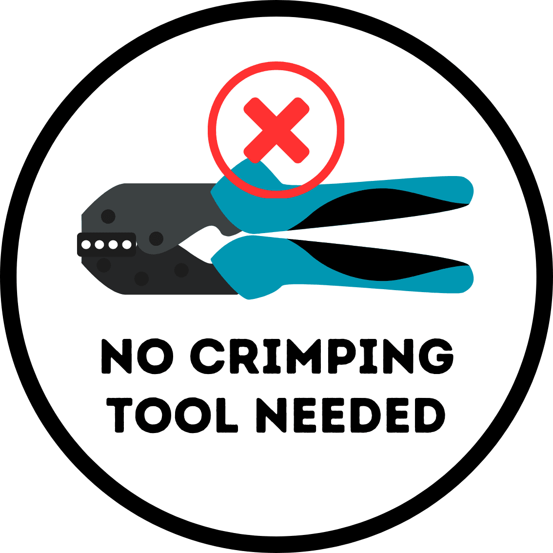no crimping tool is needed to use a solderstick