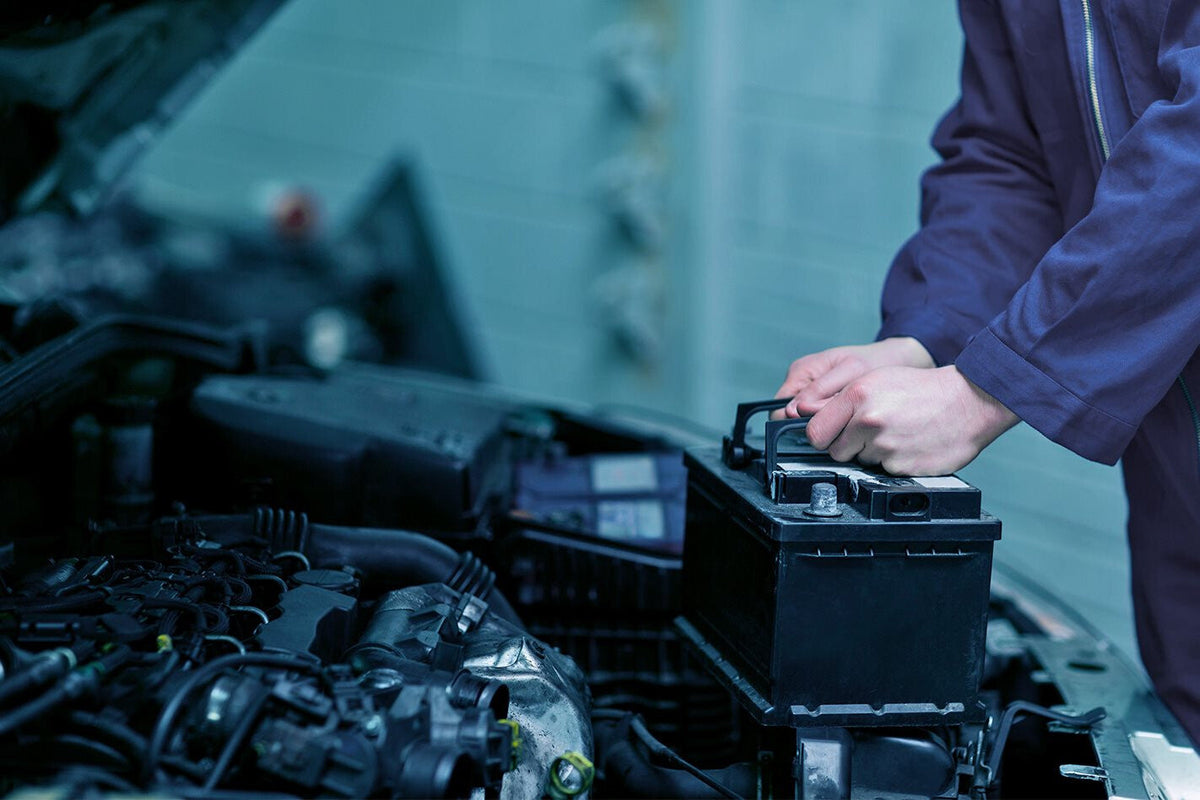 4x4 battery terminals being checked