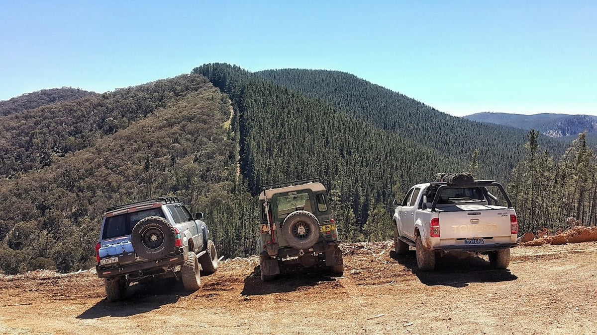 4x4 at the top of a steep hill climb