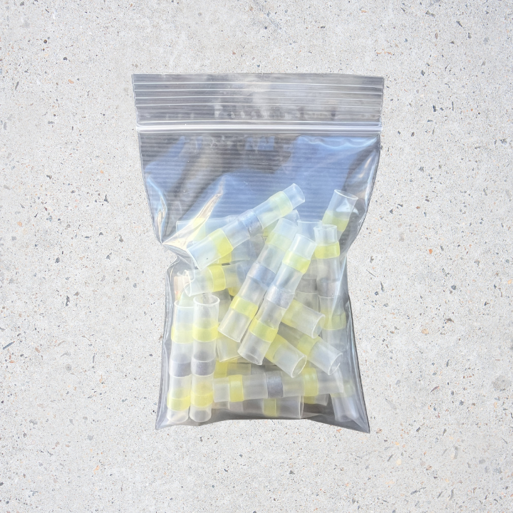 Bag of 100 yellow Solderstick solder seal connectors