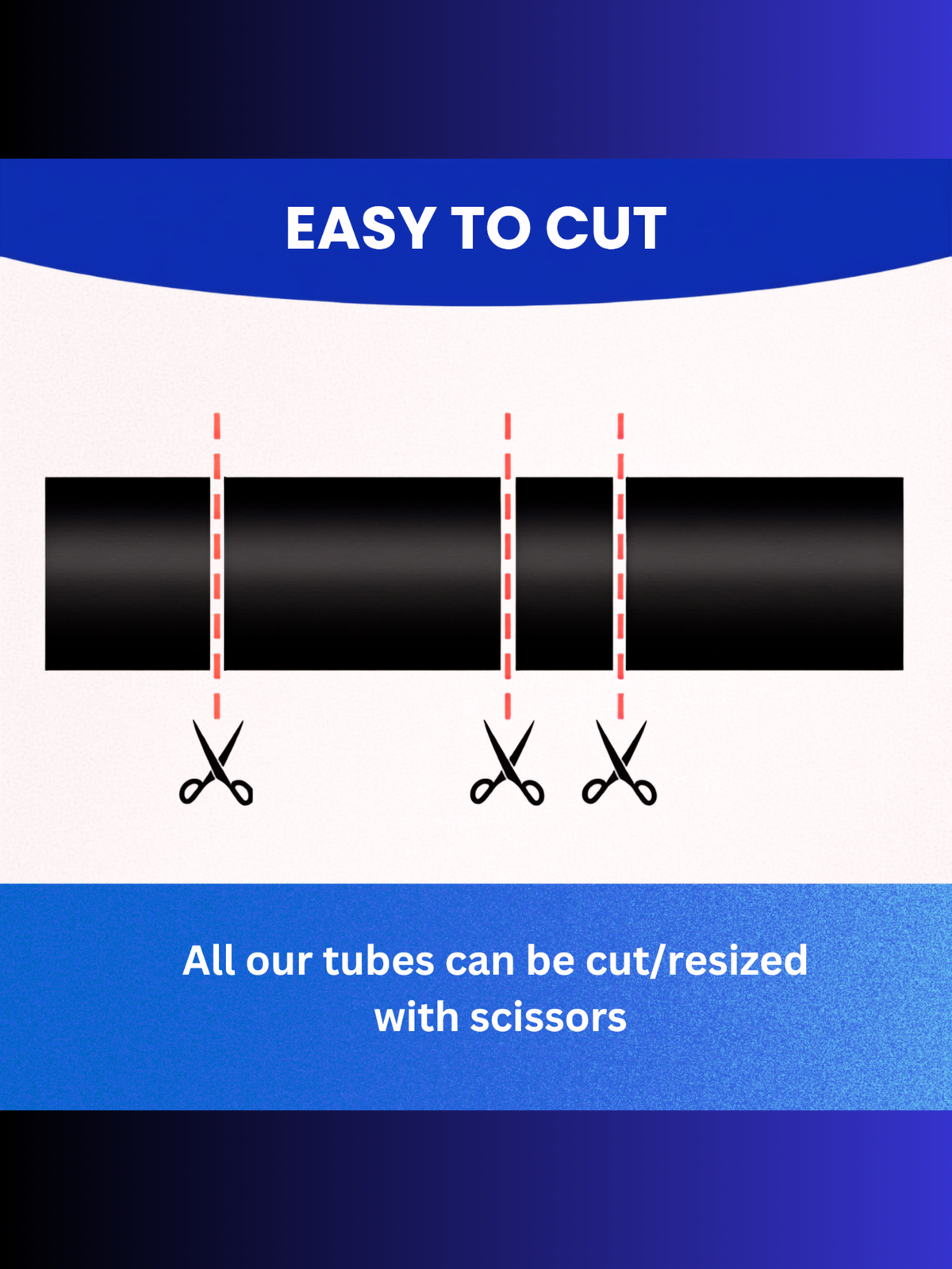 Dual wall heat shrink is easy to cut to length with scissors
