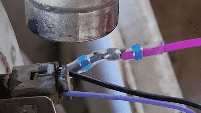 heat the solderstick to set the joint